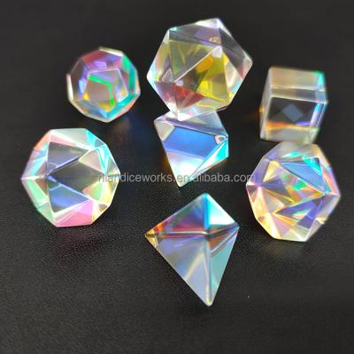 China DND /RPG Games Engravable Fonts or Patterns Dice Dungeons Dragons DND RPG 7 Piece PRG Gemstone Colored Stone Dies Set Custom Stone Dies for sale