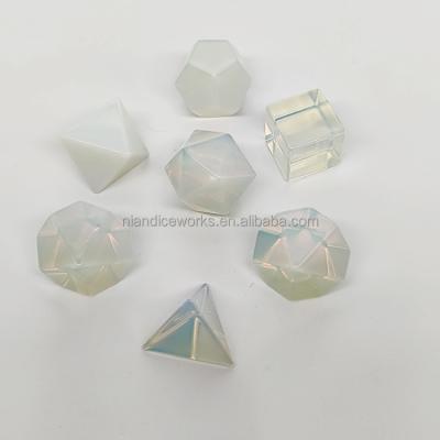 China DND /RPG Games Opal Cut Dice Game Dice, Hand-Cut Stone Dice Custom, RPG DND Die for sale