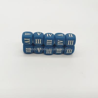 China 12mm Cube Acrylic Majestic Dice d6 Arabic Numerals Games 6 Sided Opaque Game Dice for sale