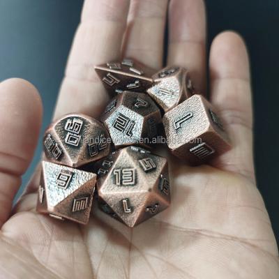 China Energitic Metal D& wholesale d dice brushed metal polyhedral dice DND RPG MTG board or role playing card game cheap price the dice set for sale