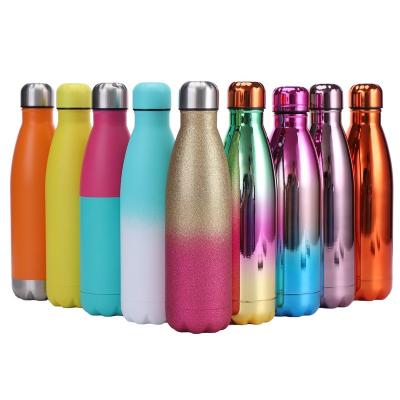 China Viable Custom Water Bottle Double Wall Coke Cola Shape Sports Water Bottle Logo Vacuum Insulated Stainless Steel for sale