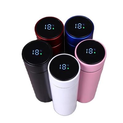 China Viable Temperature Display Vacuum Bottle Colorful Cup Reminder Smart Water Bottle Christmas Gifts for sale