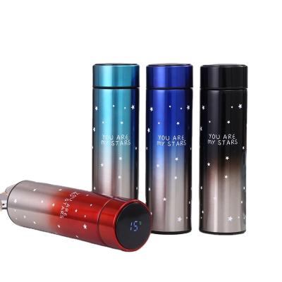 China PORTABLE Eco Gradient Stainless Steel Double Wall Insulated Flask Water Bottle 500ml Corporate Life Straight Vacuum Cup for sale