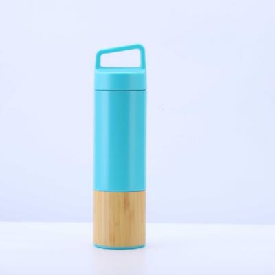 China PORTABLE Green Natural Bamboo Insulated Tea Coffee Mug Travel Tumbler Mug Vacuum Flask for sale