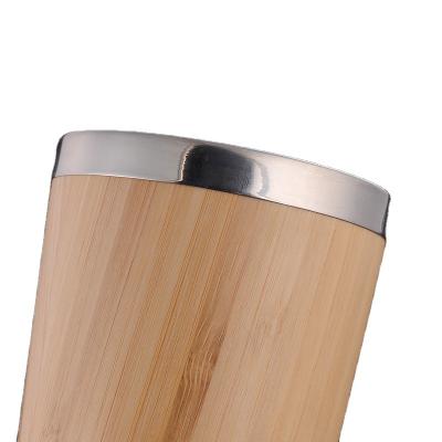 China PORTABLE Wooden Travel Insulated Bamboo Coffee Mug Stainless Steel Bamboo Mug With Lid Cool Coffee Mugs for sale