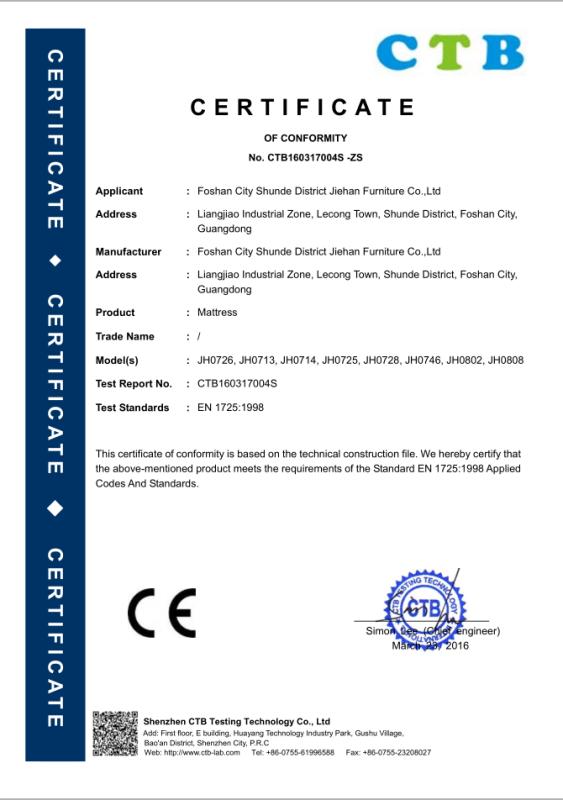 CE - Foshan Jiehan Furniture Co., Ltd.