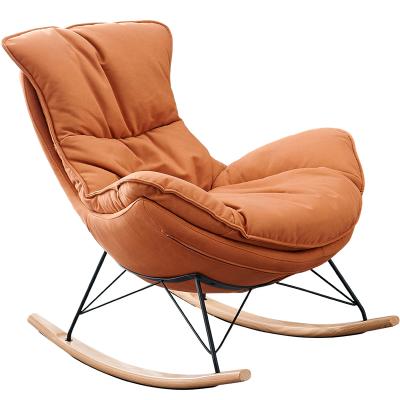 China New Latest Design Modular Modern Lounge Lounge Chairs Leather Rocking Chair for sale