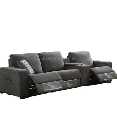 China American Style Extended Sofa Furniture Gray Fabric Cozy Functional Sofa Set for sale