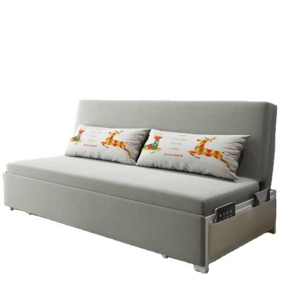 China Foldable Sectional Sofa Bed with Storage Convertible Blue Sofabed Chair for sale