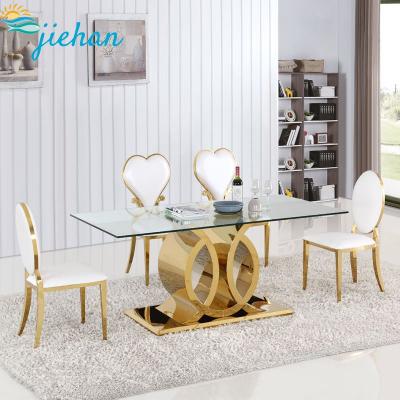 China Marble Glass Top Dining Tables With Dining Room Furniture 6 Seats Convertible Dining Table for sale