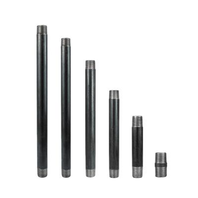 China 3/4 in. Galvanized/Black Oil Pipe. diameter ASTM/NPT industrial water steel tube, DIY for furniture, custom length for sale