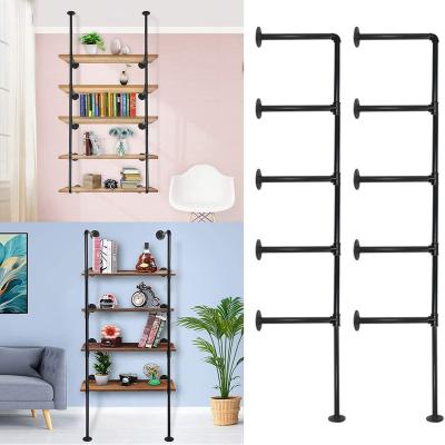 China Wall Shelf Industrial Industrial Pipe Bookcase Furniture Style Shelves Rustic Wood Shelf for sale