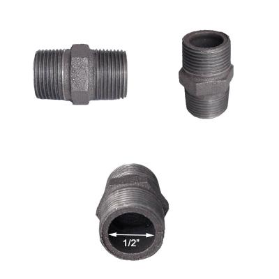 China Pipe Lines Connect Inch Gray Nipple, Malleable Iron 1/2 Pipe Fittings for sale