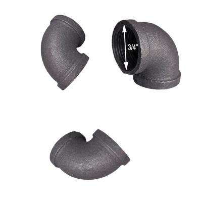 China 3/4 inch Gray Elbow fittings, malleable iron pipe fittings for sale