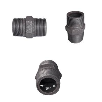 China Pipe lines connect 3/4 inch Gray Nipple, malleable iron pipe fittings for sale