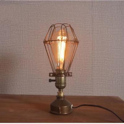 China Retro Industrial Creative Industrial Style Wire Shade, Edison Loft Table Lamp Night Light for sale