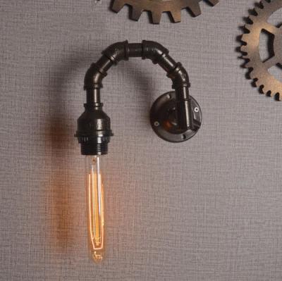 China Cafe Industrial Iron Loft Pipe Style Industrial Wall Lamp for sale