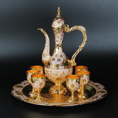 China Ramadan Decorations Muslin Exquisite Retro Viable Ornaments Arabic Turkish Tea Coffee Kettles and Teapots for Wedding for sale