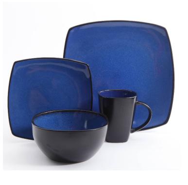 China QIAN HU Stocked Dinner Set Blue Dinnerware Luxury Porcelain Made in China for sale