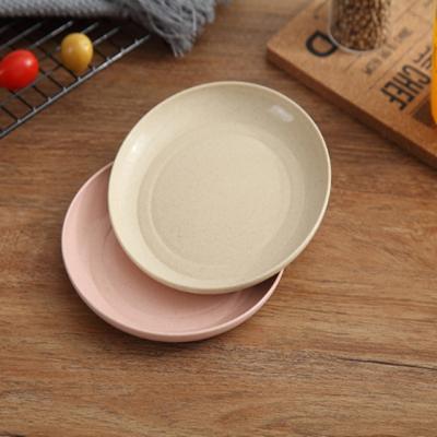 China 6 Inch BPA New Sustainable Trend Wheat Straw Eco Natural Plant Biodegrade Plastic Divided Dinnerware Set for sale