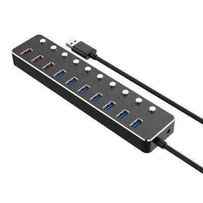 China Super High Speed ​​USB 3.0 Port Hub, 7 Port 3.0 Plug 10 And 3port Switch Smart USB HUB for sale