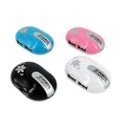 China plug& game 4 ports high speed usb 2.0 hub oval shape usb hub (CQT-H009) for sale