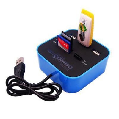 China Top Colorful ABS 3 Port Supplier Usb Hub With Usb 2.0 Combo Smart Card Reader for sale