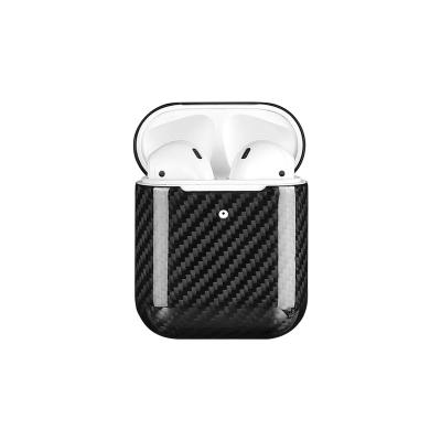 China Lightweight Protective Air Pods Case Earphone Case Cover Real Carbon Fiber Case For Airpods 1/2 2021 for sale