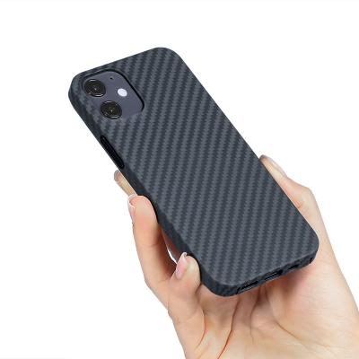 China Real Carbon Fiber Anti-fall Shockproof Tpu Back Cover Phone Case For Iphone12 for sale