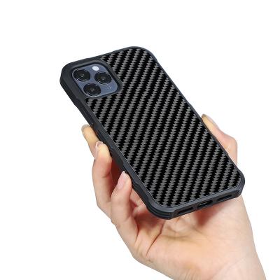 China Anti-fall For Iphone 12 Pro Case Carbon Fiber Real Back Cover Phone for sale