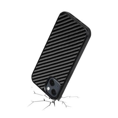 China Anti-drop Mobile Accessories Phone Case For iPhone 13 Real Carbon Fiber Shockproof Slim Mobile Phone Case for sale