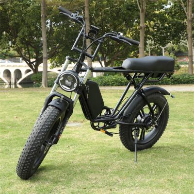 China OEM Steel Or Aluminum Fat Tire Electric Bicycle For Men 20 Big Tire Lithium Electric Ebike Mide Black Motor 1000w for sale