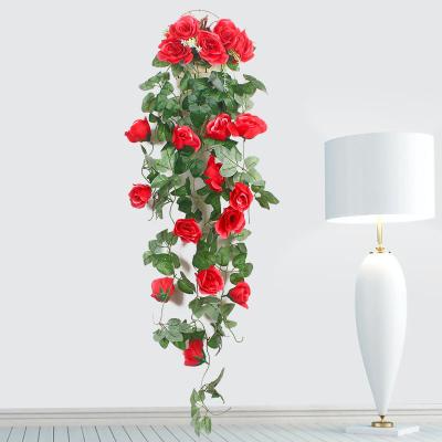 China Wedding /Home Decoration 2022 New Simulation Rose Vine Home Decoration Garden Ornament Flower Vine for sale