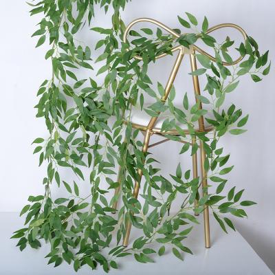 China Wedding 2022 Artificial Green Plant Leaf Vine Willow Leaf Rattan Wedding Decoration /Home Decoration Success Amazon Simulation for sale