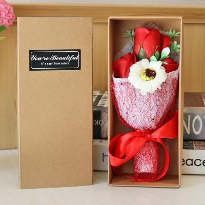 China Wedding /Home Decoration Soap Box Rose Bouquet Gift Wholesale Birthday Parties Mother's Day Gift Carnations Bouquet for sale