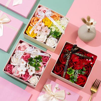 China Wedding Eternal Christmas Valentine's Day Rose Soap Flower Gift Box Hot Flower Gift Box /Home Decoration 2022 Soap Creative Gift for sale