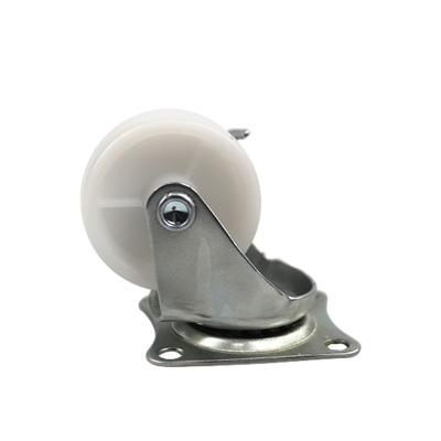 China Other Brake Casters PP 1.5 Inch Flat Plate Light Duty Other Side for sale