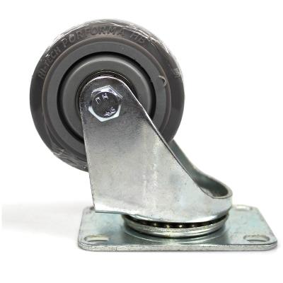 China PIVOT 3 Inch Dish Swivel Mute TPR Medium Duty Casters for sale