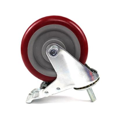 China Others 5 Inch Medium Duty Screw Casters With Brake for sale