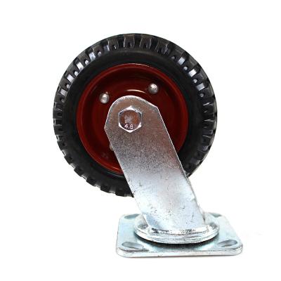 China 6 Inch Flat Plate Rigid Heavy Duty Swivel Iron Core Beacon Casters for sale