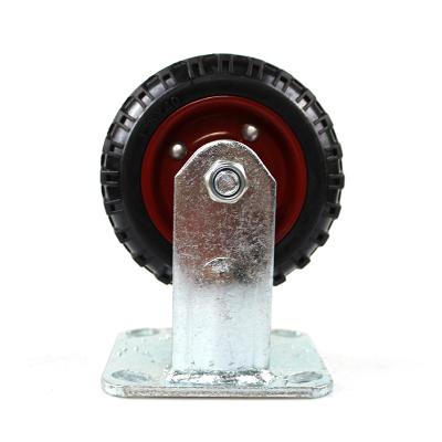 China 5 Inch Flat Plate Iron Core Heavy Duty Rigid Beacon Casters for sale