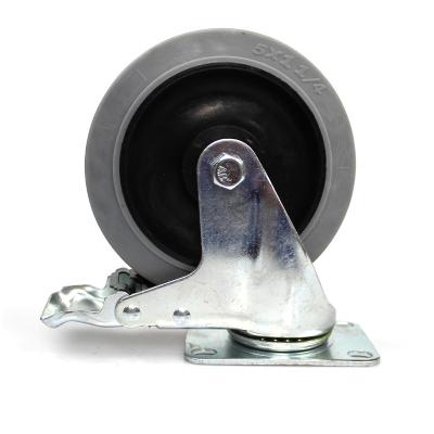 China Another 5 Inch Medium Plate Anti-Static Casters With Brake for sale