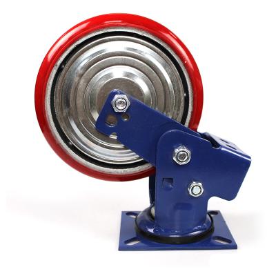 China PIVOT 8 inch heavy duty spring loaded swivel casters for sale