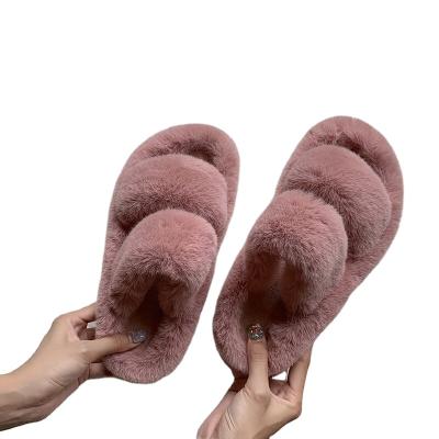 China New Design Fur Anti-Slippery Slippers Customized Women Indoor Slipper Shoe for sale