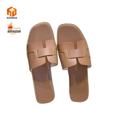 China 2021 Fashion Trend Hot Selling EVA Ladies Sandals Transparent Slippers Personalized Snake Bottom Sandals For Women for sale