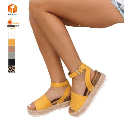 China New Summer Women's Anti-slippery Sandals Bandage Women's Mid Heel Shoes Open Toe Boho Color Snake Pattern Plus Size for sale