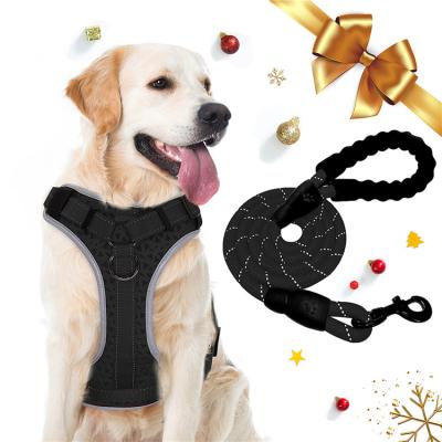 China Stocked Do Not Wholesale Soft Breathable Mesh Custom Designers Pet Dog Harness And Leash Set Reflective Traction Pet Vest for sale