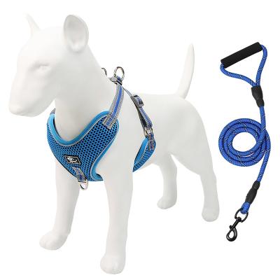 China Wholesale Custom Breathable Custom Pet Supplies Pet Safe Dog Harness and Leash.Pet Harness Set for sale