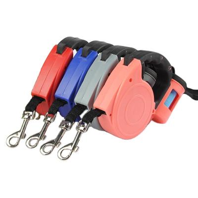 China Wholesale New Private Label Automatic Portable Pet Leashes Portable High Quality Retractable Dog With Poop Bag for sale