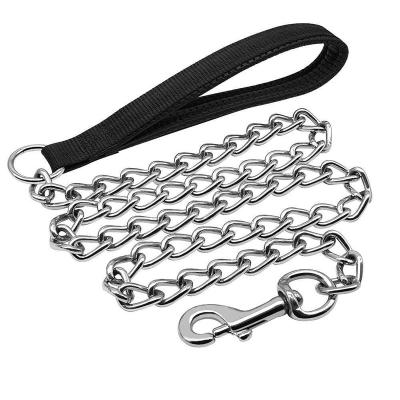 China High Quality Custom Made Extra Heavy Strong Leashes Metal Stocked Luxury Nylon Pet Collars, Dog Chain Pet Products Leash for sale